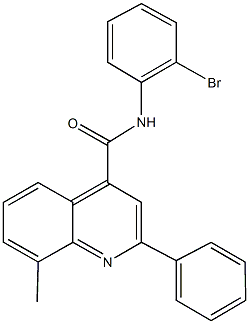 N-(2-bromophenyl)-8-methyl-2-phenylquinoline-4-carboxamide 구조식 이미지