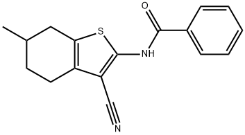 N-(3-cyano-6-methyl-4,5,6,7-tetrahydro-1-benzothien-2-yl)benzamide 구조식 이미지