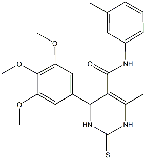 6-methyl-N-(3-methylphenyl)-2-thioxo-4-(3,4,5-trimethoxyphenyl)-1,2,3,4-tetrahydropyrimidine-5-carboxamide Structure