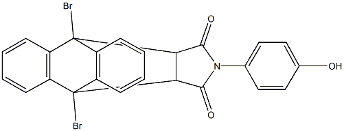 1,8-dibromo-17-(4-hydroxyphenyl)-17-azapentacyclo[6.6.5.0~2,7~.0~9,14~.0~15,19~]nonadeca-2,4,6,9,11,13-hexaene-16,18-dione Structure