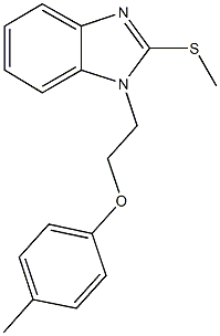 4-methylphenyl 2-[2-(methylsulfanyl)-1H-benzimidazol-1-yl]ethyl ether Structure