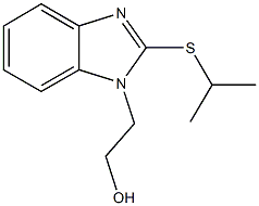 2-[2-(isopropylsulfanyl)-1H-benzimidazol-1-yl]ethanol 구조식 이미지