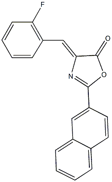 4-(2-fluorobenzylidene)-2-(2-naphthyl)-1,3-oxazol-5(4H)-one 구조식 이미지