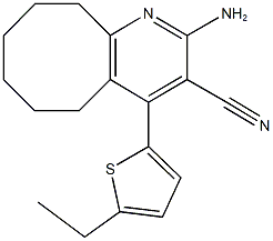 2-amino-4-(5-ethyl-2-thienyl)-5,6,7,8,9,10-hexahydrocycloocta[b]pyridine-3-carbonitrile 구조식 이미지