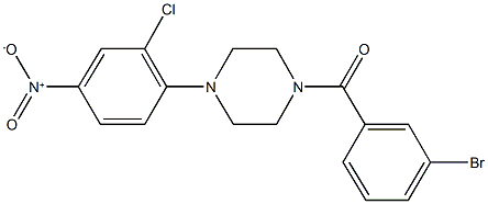 1-(3-bromobenzoyl)-4-{2-chloro-4-nitrophenyl}piperazine Structure