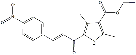 ethyl 5-(3-{4-nitrophenyl}acryloyl)-2,4-dimethyl-1H-pyrrole-3-carboxylate Structure