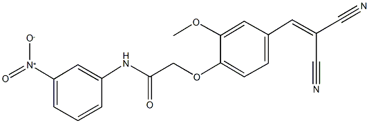 2-[4-(2,2-dicyanovinyl)-2-methoxyphenoxy]-N-(3-nitrophenyl)acetamide 구조식 이미지