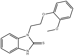 1-[2-(2-methoxyphenoxy)ethyl]-1H-benzimidazol-2-yl hydrosulfide 구조식 이미지