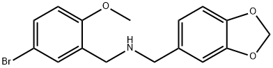 N-(1,3-benzodioxol-5-ylmethyl)(5-bromo-2-methoxyphenyl)methanamine 구조식 이미지