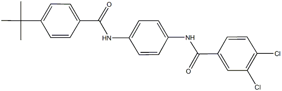 3,4-dichloro-N-[4-({[4-(1,1-dimethylethyl)phenyl]carbonyl}amino)phenyl]benzamide Structure