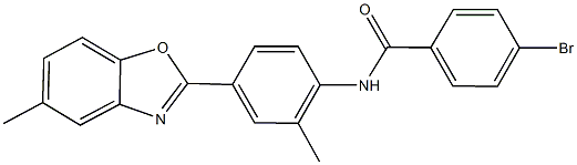 4-bromo-N-[2-methyl-4-(5-methyl-1,3-benzoxazol-2-yl)phenyl]benzamide Structure