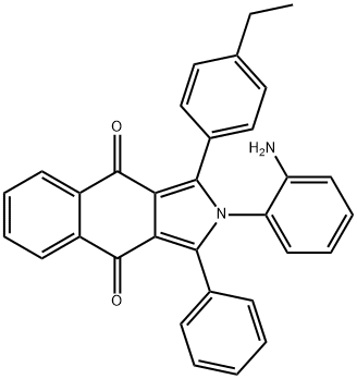 2-(2-aminophenyl)-1-(4-ethylphenyl)-3-phenyl-2H-benzo[f]isoindole-4,9-dione 구조식 이미지