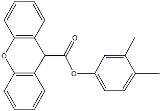 3,4-dimethylphenyl 9H-xanthene-9-carboxylate Structure