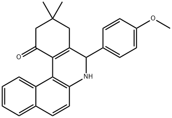 5-(4-methoxyphenyl)-3,3-dimethyl-3,4,5,6-tetrahydrobenzo[a]phenanthridin-1(2H)-one 구조식 이미지