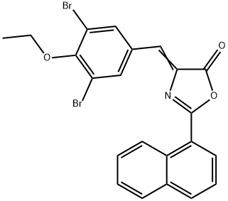 4-(3,5-dibromo-4-ethoxybenzylidene)-2-(1-naphthyl)-1,3-oxazol-5(4H)-one 구조식 이미지