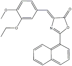 4-(3-ethoxy-4-methoxybenzylidene)-2-(1-naphthyl)-1,3-oxazol-5(4H)-one Structure