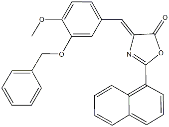 4-[3-(benzyloxy)-4-methoxybenzylidene]-2-(1-naphthyl)-1,3-oxazol-5(4H)-one Structure