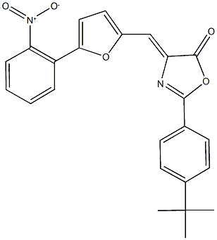 2-(4-tert-butylphenyl)-4-[(5-{2-nitrophenyl}-2-furyl)methylene]-1,3-oxazol-5(4H)-one Structure