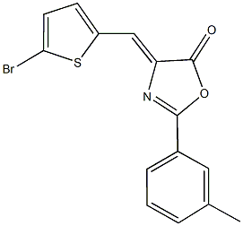 4-[(5-bromo-2-thienyl)methylene]-2-(3-methylphenyl)-1,3-oxazol-5(4H)-one Structure