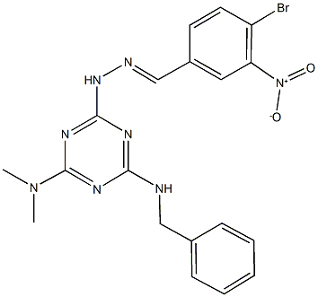 4-bromo-3-nitrobenzaldehyde [4-(benzylamino)-6-(dimethylamino)-1,3,5-triazin-2-yl]hydrazone 구조식 이미지