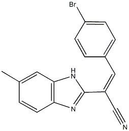 3-(4-bromophenyl)-2-(6-methyl-1H-benzimidazol-2-yl)acrylonitrile Structure