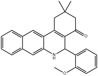 5-(2-methoxyphenyl)-2,2-dimethyl-2,3,5,6-tetrahydrobenzo[b]phenanthridin-4(1H)-one 구조식 이미지