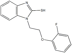 1-[2-(2-fluorophenoxy)ethyl]-1H-benzimidazol-2-yl hydrosulfide 구조식 이미지