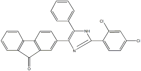 2-[2-(2,4-dichlorophenyl)-5-phenyl-1H-imidazol-4-yl]-9H-fluoren-9-one Structure