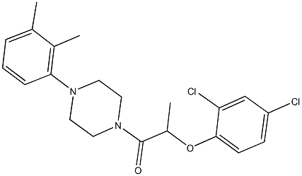 1-[2-(2,4-dichlorophenoxy)propanoyl]-4-(2,3-dimethylphenyl)piperazine 구조식 이미지