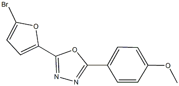 2-(5-bromo-2-furyl)-5-(4-methoxyphenyl)-1,3,4-oxadiazole Structure