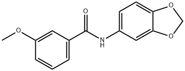 N-(1,3-benzodioxol-5-yl)-3-methoxybenzamide 구조식 이미지