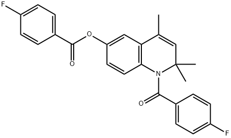 1-(4-fluorobenzoyl)-2,2,4-trimethyl-1,2-dihydro-6-quinolinyl 4-fluorobenzoate Structure