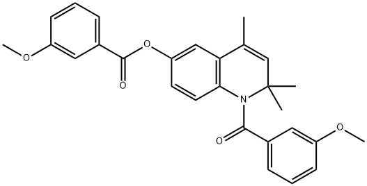 1-(3-methoxybenzoyl)-2,2,4-trimethyl-1,2-dihydro-6-quinolinyl 3-methoxybenzoate 구조식 이미지