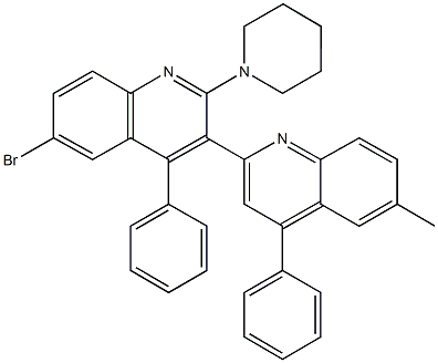 6-bromo-6'-methyl-2-(1-piperidinyl)-2',3-bi[4-phenylquinoline] Structure