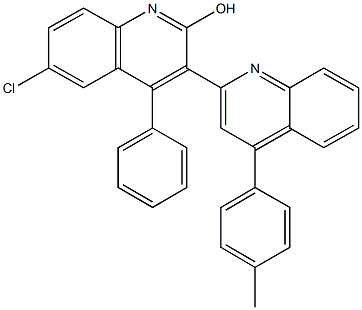 6'-chloro-4-(4-methylphenyl)-4'-phenyl-2,3'-biquinolin-2'-ol Structure