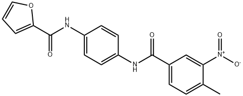 N-[4-({3-nitro-4-methylbenzoyl}amino)phenyl]-2-furamide Structure