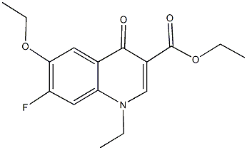 ethyl 6-ethoxy-1-ethyl-7-fluoro-4-oxo-1,4-dihydroquinoline-3-carboxylate 구조식 이미지