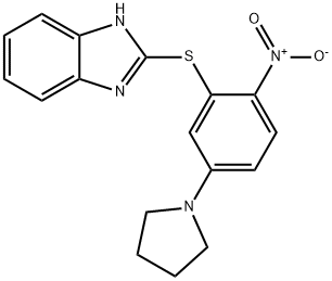 2-{[2-nitro-5-(1-pyrrolidinyl)phenyl]sulfanyl}-1H-benzimidazole Structure