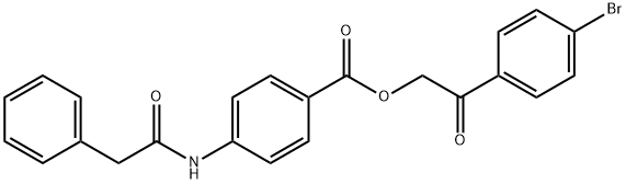 2-(4-bromophenyl)-2-oxoethyl 4-[(phenylacetyl)amino]benzoate 구조식 이미지