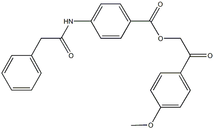 2-(4-methoxyphenyl)-2-oxoethyl 4-[(phenylacetyl)amino]benzoate 구조식 이미지