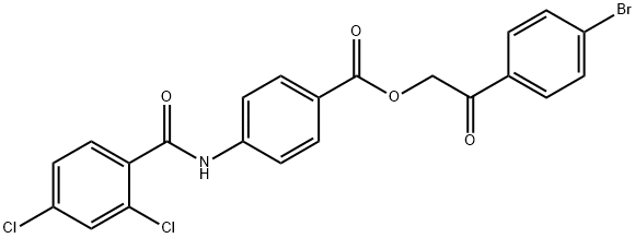 2-(4-bromophenyl)-2-oxoethyl 4-[(2,4-dichlorobenzoyl)amino]benzoate Structure