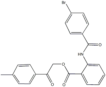 2-(4-methylphenyl)-2-oxoethyl 2-[(4-bromobenzoyl)amino]benzoate Structure