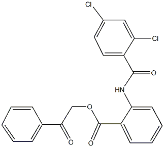 2-oxo-2-phenylethyl 2-[(2,4-dichlorobenzoyl)amino]benzoate 구조식 이미지