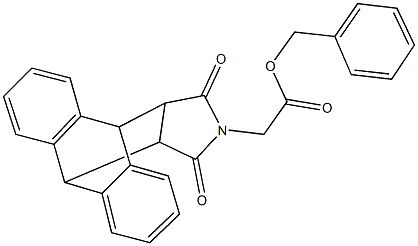 benzyl (16,18-dioxo-17-azapentacyclo[6.6.5.0~2,7~.0~9,14~.0~15,19~]nonadeca-2,4,6,9,11,13-hexaen-17-yl)acetate Structure