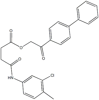 2-[1,1'-biphenyl]-4-yl-2-oxoethyl 4-(3-chloro-4-methylanilino)-4-oxobutanoate Structure