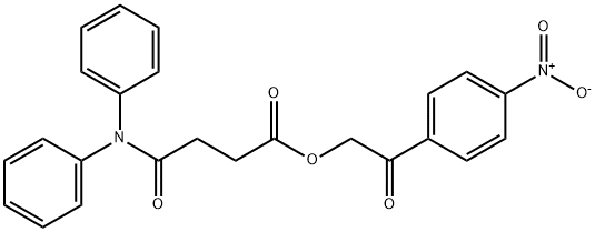 2-{4-nitrophenyl}-2-oxoethyl 4-(diphenylamino)-4-oxobutanoate Structure