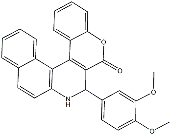 3-(3,4-dimethoxyphenyl)-3,4-dihydro-2H-benzo[f]chromeno[3,4-c]quinolin-2-one 구조식 이미지