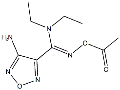 N'-(acetyloxy)-4-amino-N,N-diethyl-1,2,5-oxadiazole-3-carboximidamide 구조식 이미지