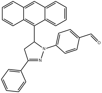 4-[5-(9-anthryl)-3-phenyl-4,5-dihydro-1H-pyrazol-1-yl]benzaldehyde 구조식 이미지