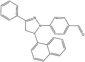 4-[5-(1-naphthyl)-3-phenyl-4,5-dihydro-1H-pyrazol-1-yl]benzaldehyde 구조식 이미지